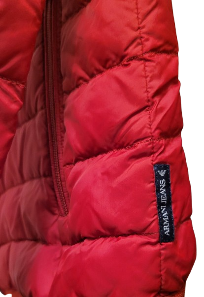 Armani Jean's Puffer Jacket — Size Small, Red (New) - Image 7