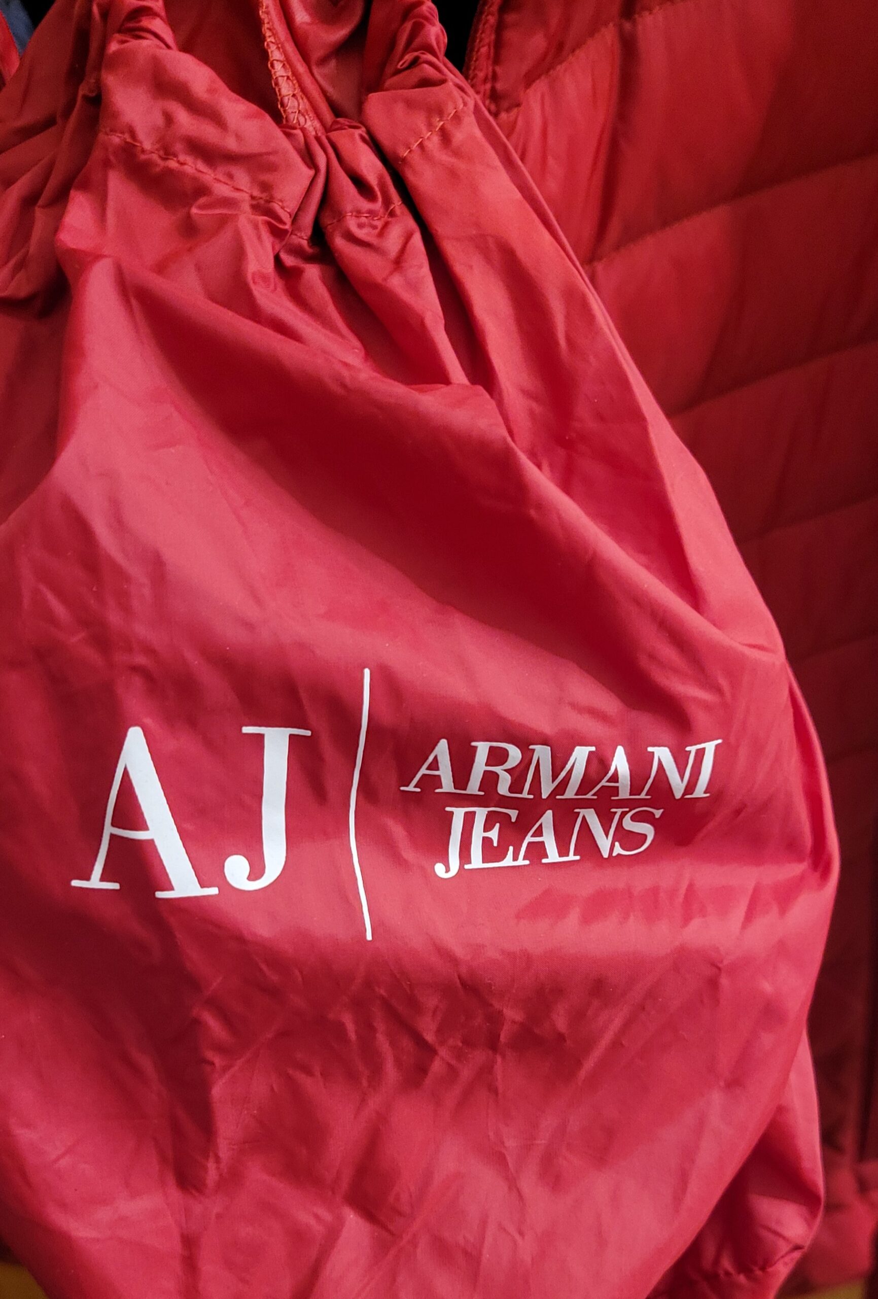 Armani Jean's Puffer Jacket — Size Small, Red (New) - Image 6