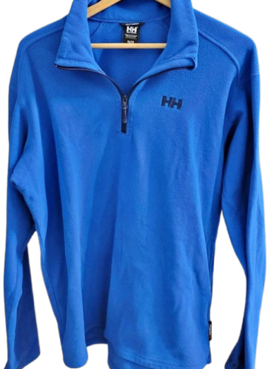 Men's Helly-Hansen Fleece Sweater, Polartec — Size XL, Blue
