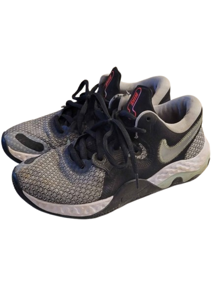 Men's Nike Renew Elevate II Basketball Shoes Wolf Grey Black Silver — Size 9