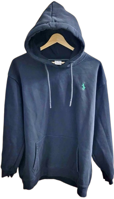 Men's U.S. Polo Ralph Lauren Oversized Hoodie — XL (Black)