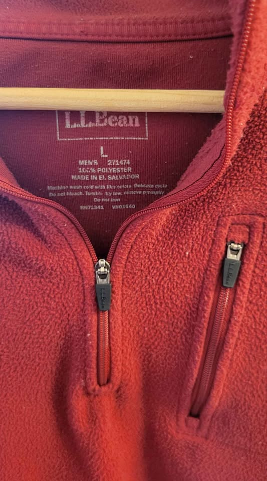 Men's L.L. BEAN Fleece Sweater — Size Large - Image 2