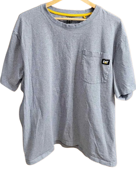 Men's CAT Caterpillar T-Shirt — Size XXL (Grey)