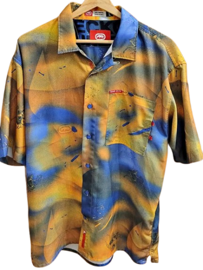 Men's Vintage Ecko Marvel Official Wolverine Button-up Shirt — Size Large