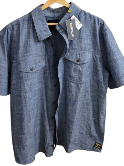 Men's CAT Caterpillar Zip-up Shirt — Size Large/XL (New with Tags)