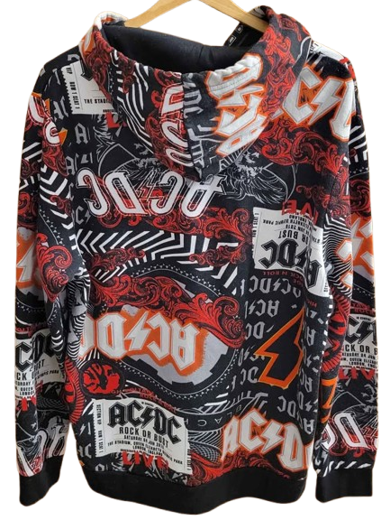 AC/DC Rock Band Concert Hoodie Official Licensed — Size L - Image 3