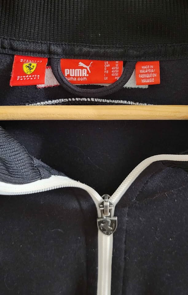 Men's Puma Ferrari Full Zip Black Track Jacket — Size M - Image 3