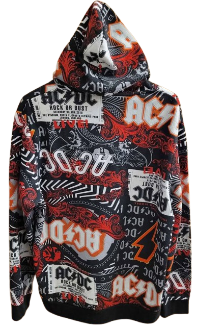 AC/DC Rock Band Concert Hoodie Official Licensed — Size L - Image 2
