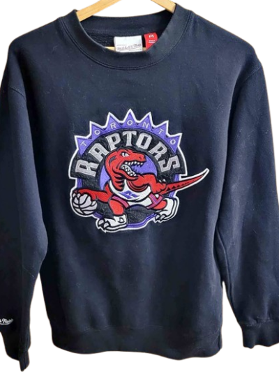 Men's Toronto Raptors Official Mitchell & Ness Crewneck Sweater — Size M