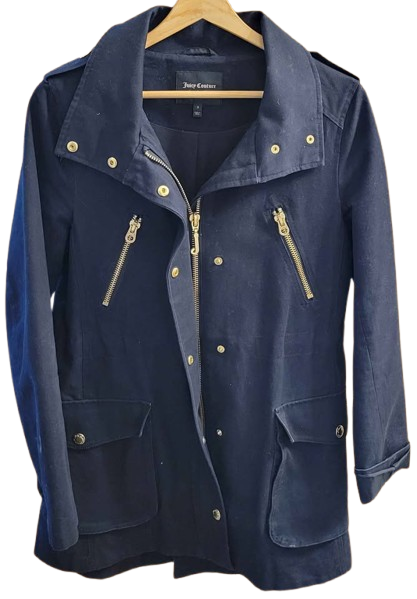 Women's Juicy Couture Utility Jacket with Gold Accents — Size Small