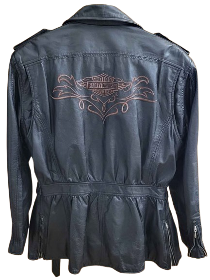 Women's Official Vintage 90's Harley Davidson Leather Jacket — Size Large - Image 4