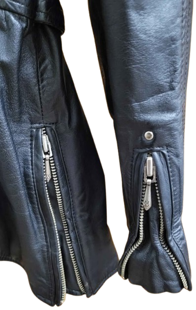 Women's Official Vintage 90's Harley Davidson Leather Jacket — Size Large - Image 3