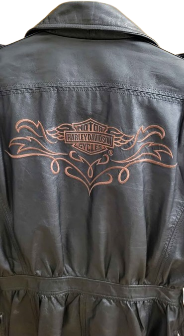 Women's Official Vintage 90's Harley Davidson Leather Jacket — Size Large - Image 5