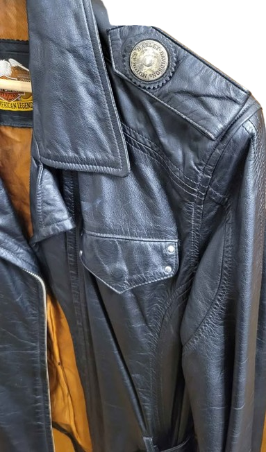 Women's Official Vintage 90's Harley Davidson Leather Jacket — Size Large - Image 2