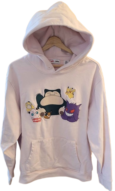 Levi's x Pokémon Unisex Hoodie in light pink — Size M (25th Anniversary Limited Edition)