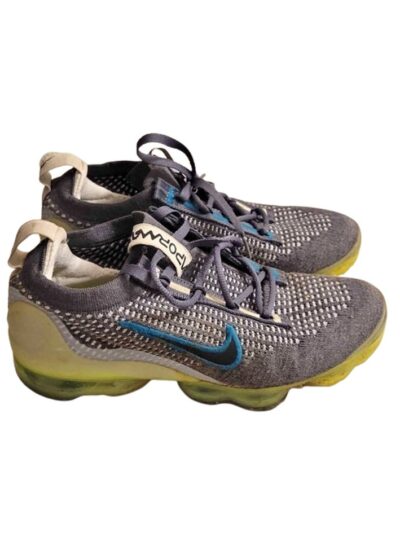 Nike Air VaporMax 2021 FK (GS) Big Kids' Shoes Dark Grey-Barely Volt — Size 4.5Y