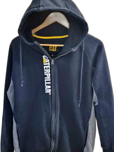Men's CAT Caterpillar Zip-up Hoodie — Size Large