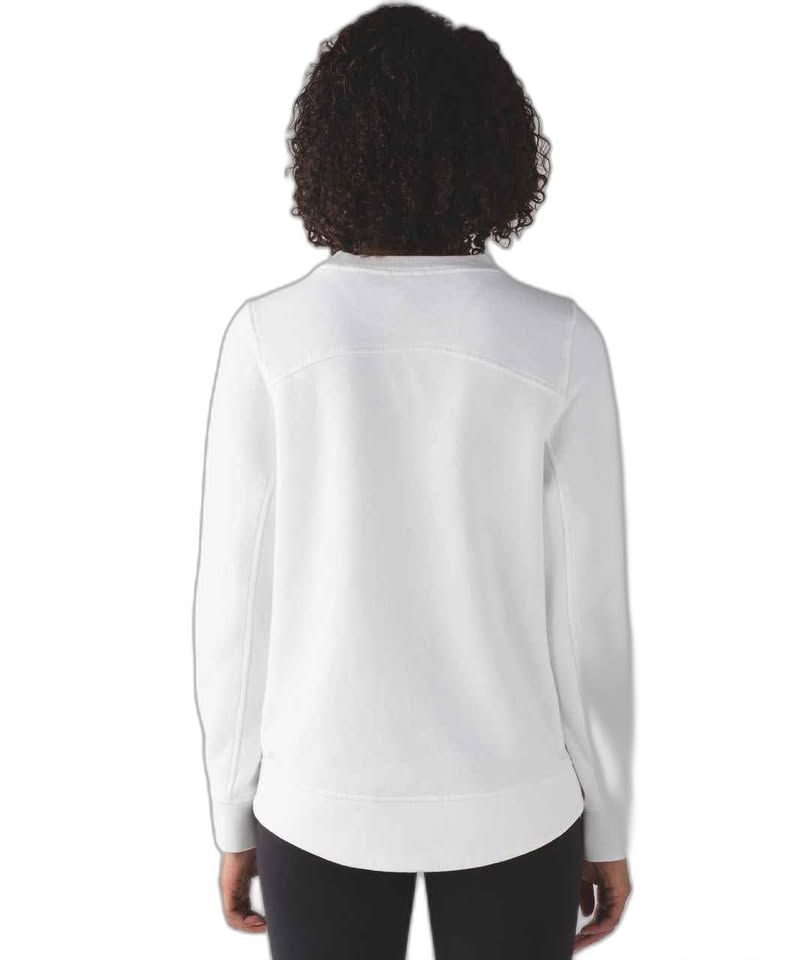 Women's Lululemon Fleece Be True Crew Sweater — Size 4 (white) EUC - Image 2