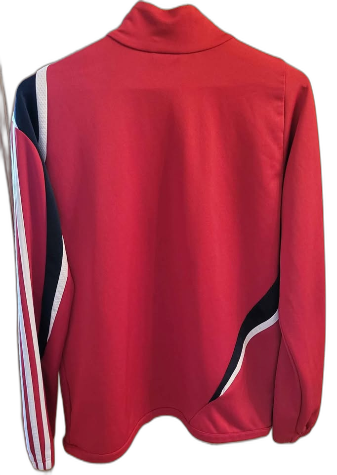 Men's Adidas Track Jacket — Size S/Medium, Red/Black - Image 2