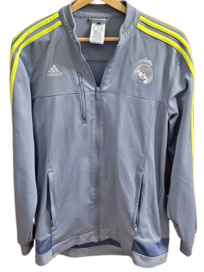 Men's Official Vintage Adidas 2015-2016 Real Madrid Anthem Zip-up Track Jacket — Size M