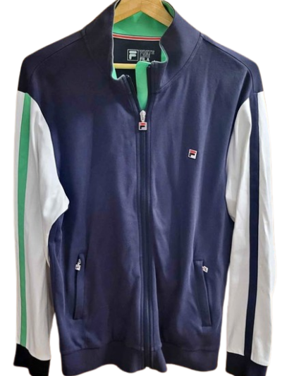 Men's White Line Fila Vintage Settanta Track Jacket — Size XL