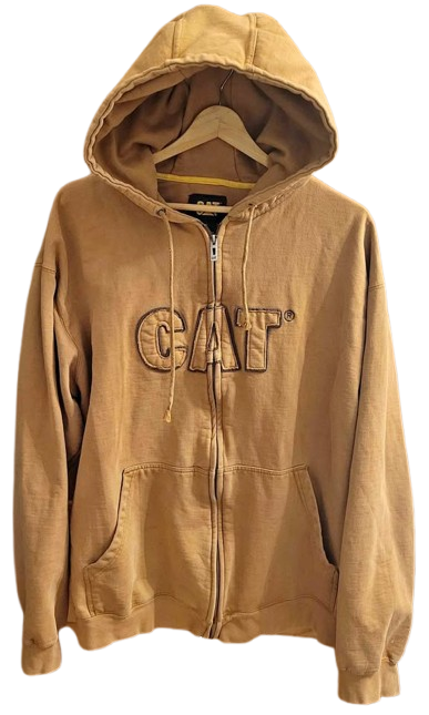 Men's CAT Caterpillar Zip-up Hoodie — Size XXL