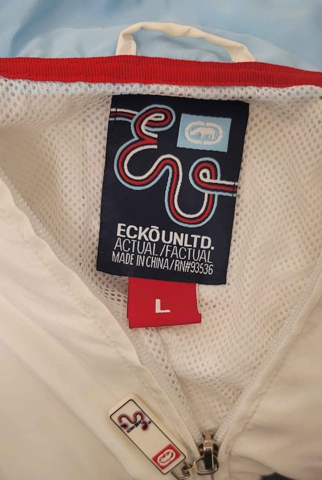Men's Vintage Y2K Ecko Unltd. Actual/Factual Windbreaker Jacket — Size Large - Image 5