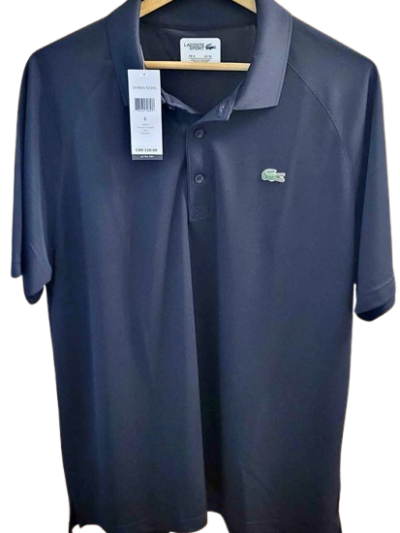 Men's Lacoste Polo/Golf T-Shirt — Size XL (New with Tags), Black