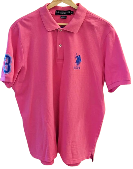 Men's U.S. POLO ASSN Big Pony Shirt — Size XL, Pink