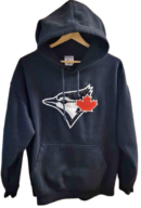 Men's Official Toronto Blue Jays Pullover Hoodie — Size Large/XL, Black