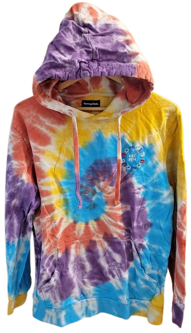 Men's Barney Cools Tie-dye Pullover Hoodie — Size Large