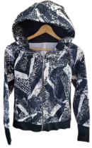 Women's Lululemon Scuba Hoodie III in Static Mist White Black — Size Small