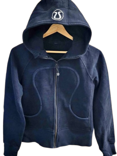 Women's Lululemon Scuba Hoodie, Full-zip Athletic Sweatshirt/cotton Fleece — Size Medium