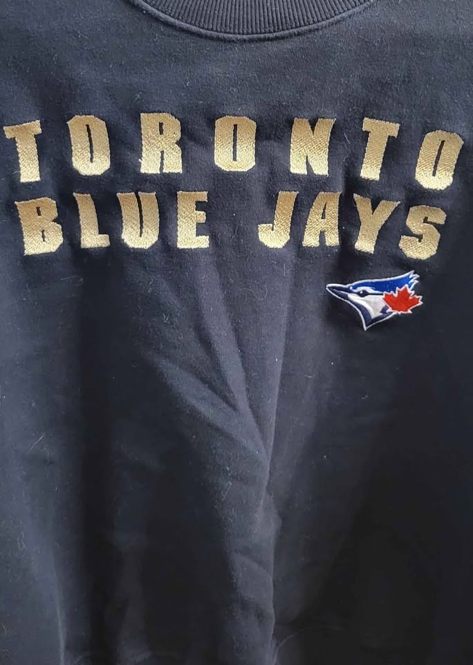 Women's Official Toronto Blue Jays Embroidered Crewneck Sweatshirt — Size Small - Image 3