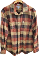 Men's Carhartt Relaxed Fit Flannel Long-Sleeve Plaid Shirt — Size M (fits like Large)