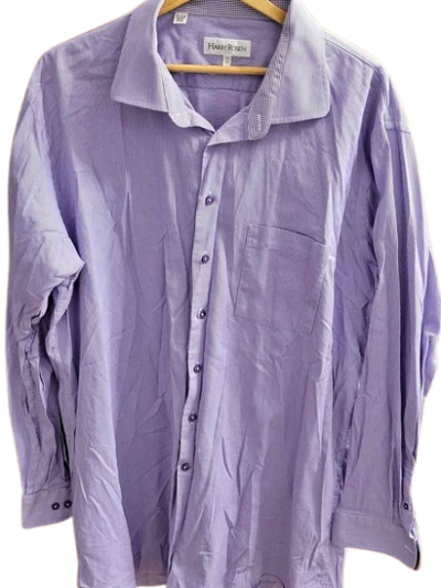 Men's Harry Rosen Button-down Long-Sleeve Shirt in Purple — Size 36T