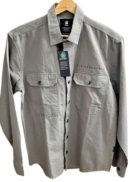 Men's G-Star RAW Button-down Long-Sleeve Shirt in Military Green — Size Large (New with Tags)