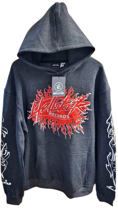 Men's Hellstar Records Flame Hoodie — Size Large (New with Tags)